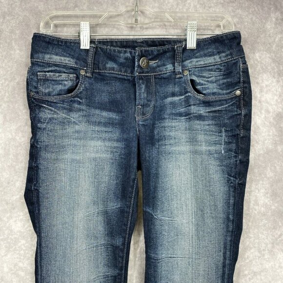 Decree Jeans Boot Cut Womens 5 Blue Dark Wash Stretch Denim Casual Juniors - Picture 3 of 12